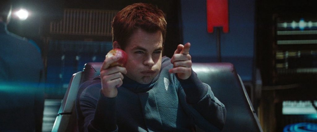 Il Cadetto James T.Kirk durante il Test della Kobayashi Maru