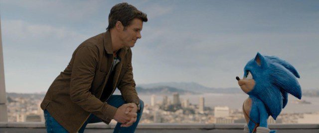 Scena tratta dal film "Sonic The Hedgehog"
