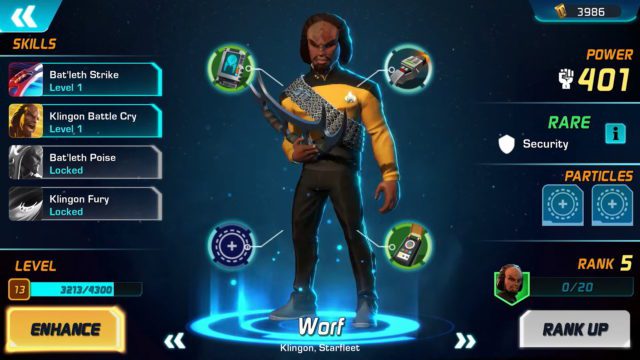 Worf nel Videogame Star Trek: Legends