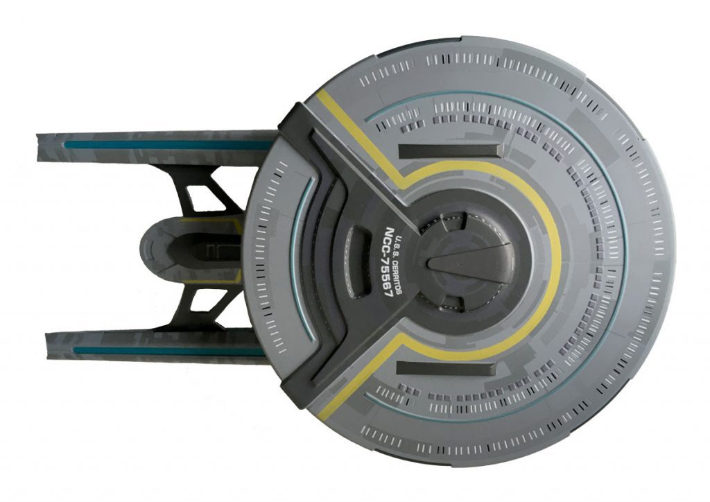 La USS CERRITOS di Star Trek By Eaglemoss vista dall'alto