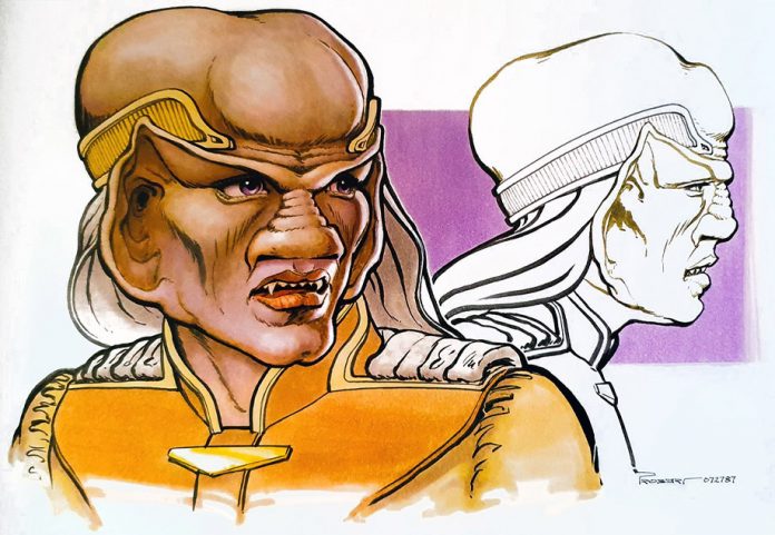 Il concept design originale di Andy Probert per i Ferengi.