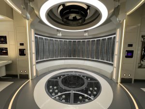 Area sala operatoria con un raggio di Teletrasporto d'emergenza