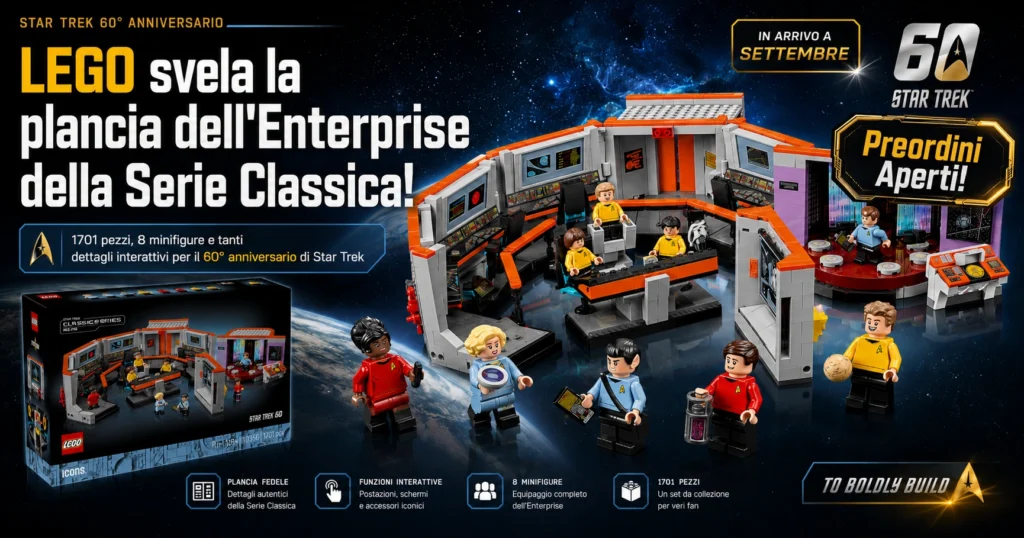 Star Trek – LEGO svela la plancia dell’Enterprise della Serie Classica! PREORDINI APERTI
