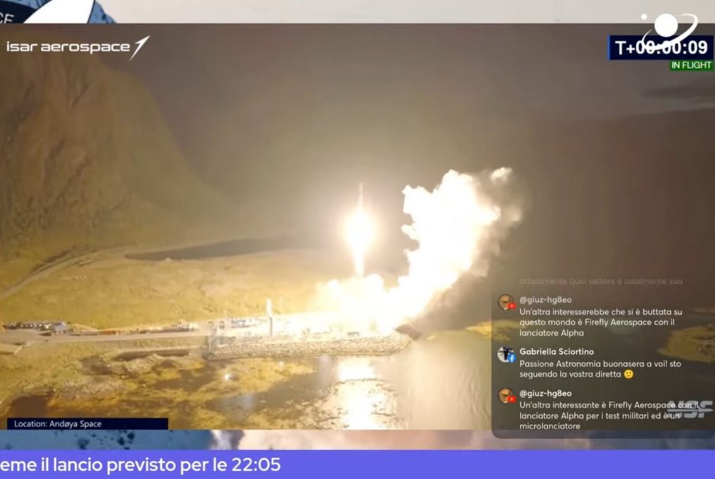 Sono le 22:05 del 5 settembre 2026, il primo lanciatore privato europeo, lo Spectrum della società tedesca Isar Aerospace, lascia la rampa di lancio di Andoya in Norvegia, primo vettore orbitale a partire dal suolo dell’Europa continentale.