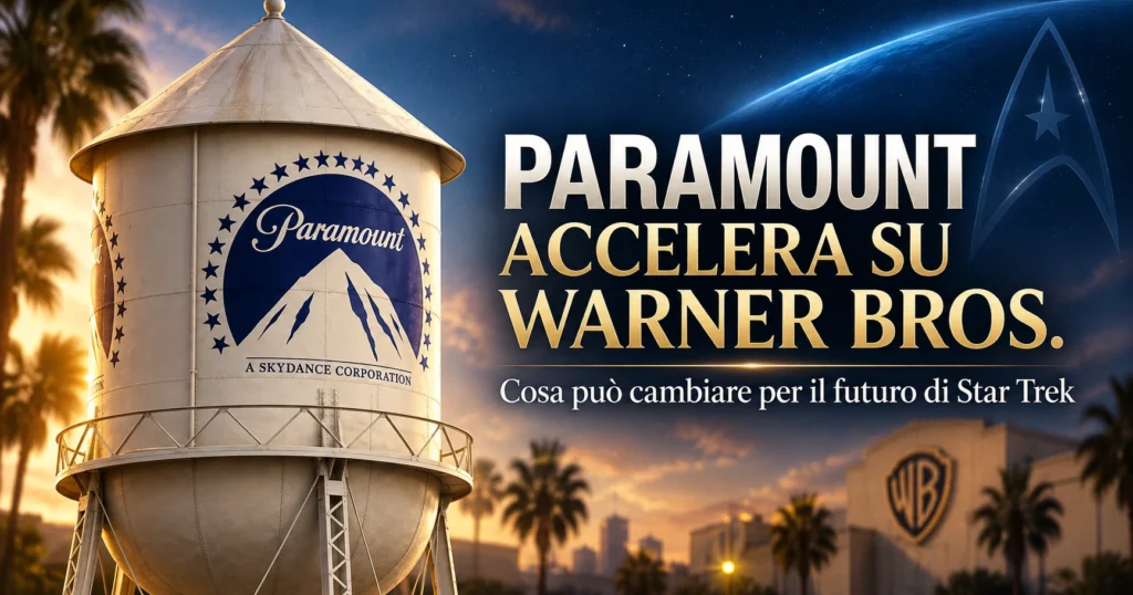 Paramount accelera su Warner Bros.: l’operazione che può ridisegnare anche il futuro di Star Trek